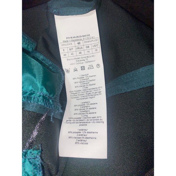 Bianca Nadina Green Teal Dress Size 10 - Picture 4 of 7